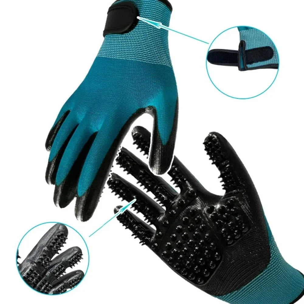 Tough Pet Grooming Gloves